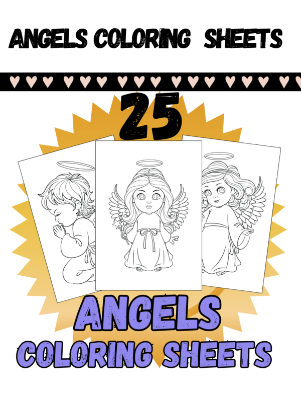 Christmas Coloring Sheets ~ Angels - 25 total Coloring Sheets