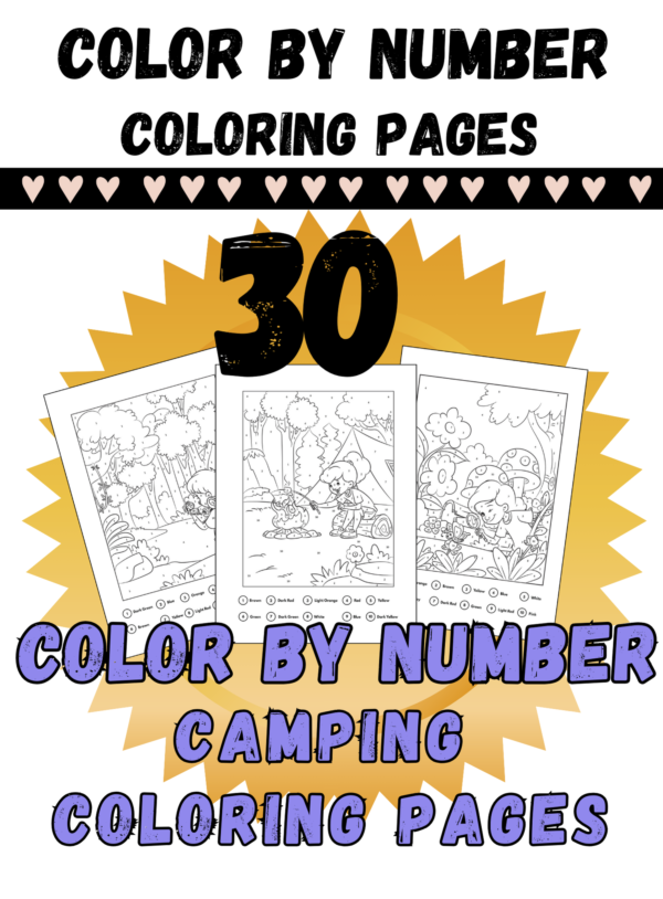 Explore the Adventure with Color by Number Camping Coloring Pages