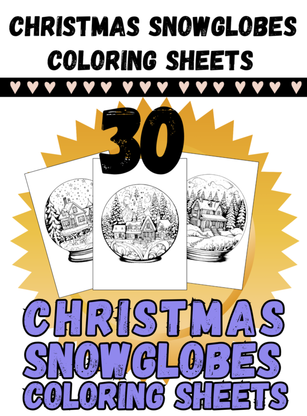 Celebrate the Holidays with Christmas Snowglobes Printable Coloring Sheets