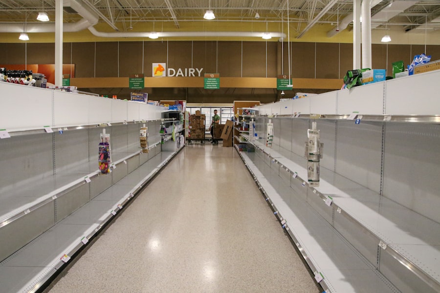 Empty shelves